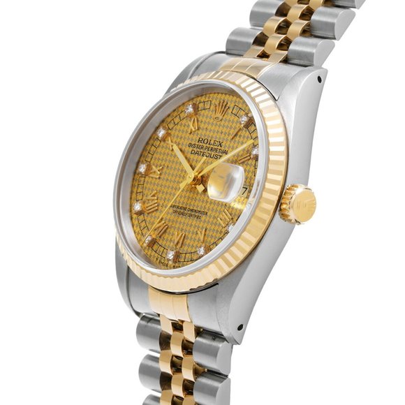 ROLEX Rolex Datejust 10P Diamond 16233G Men's Watch Automatic - Picture 2 of 5